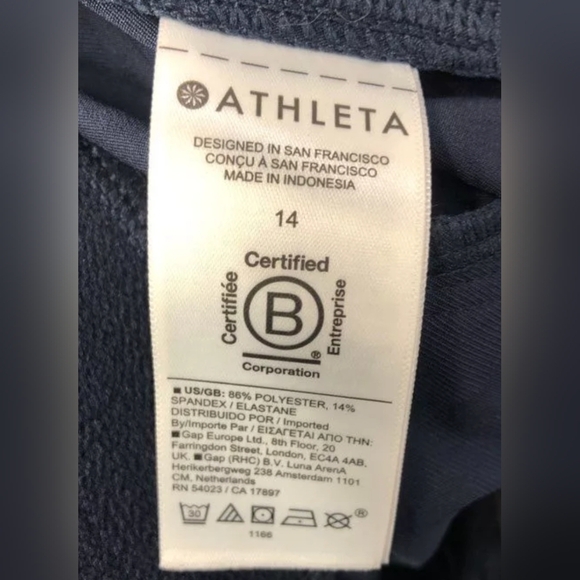 Athleta Textured Ankle Navy Work Pants Joggers Size 14 MSRP $99 - Picture 4 of 7